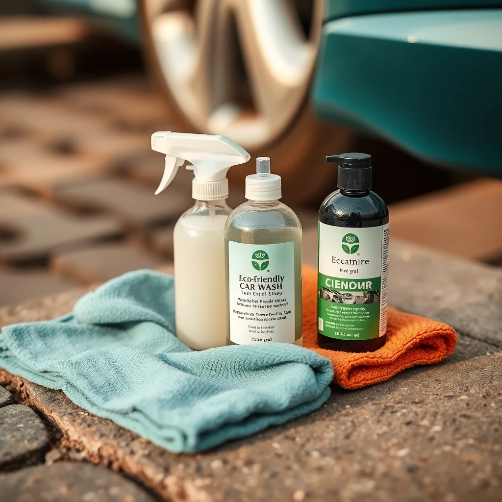 Martin's eco-friendly mobile car wash in action